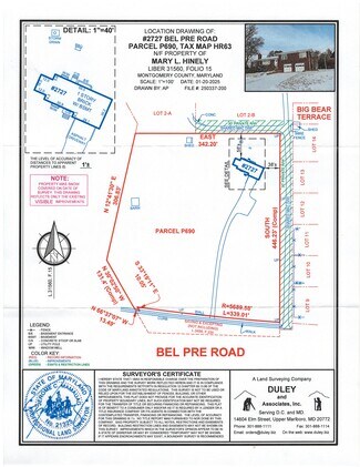 Silver Spring, MD Residential Land - 2727 Bel Pre Rd Silver Spring, MD Residential Land - 2727 Bel Pre Rd