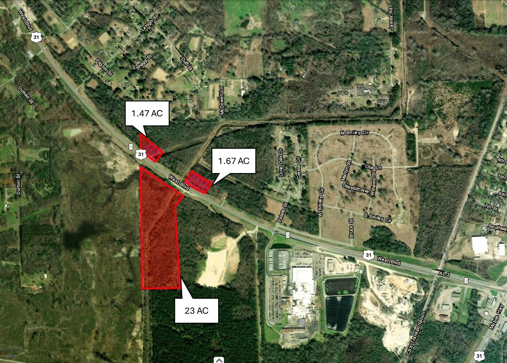 West Boulevard Industrial & Commercial Land, Montgomery, AL for Sale