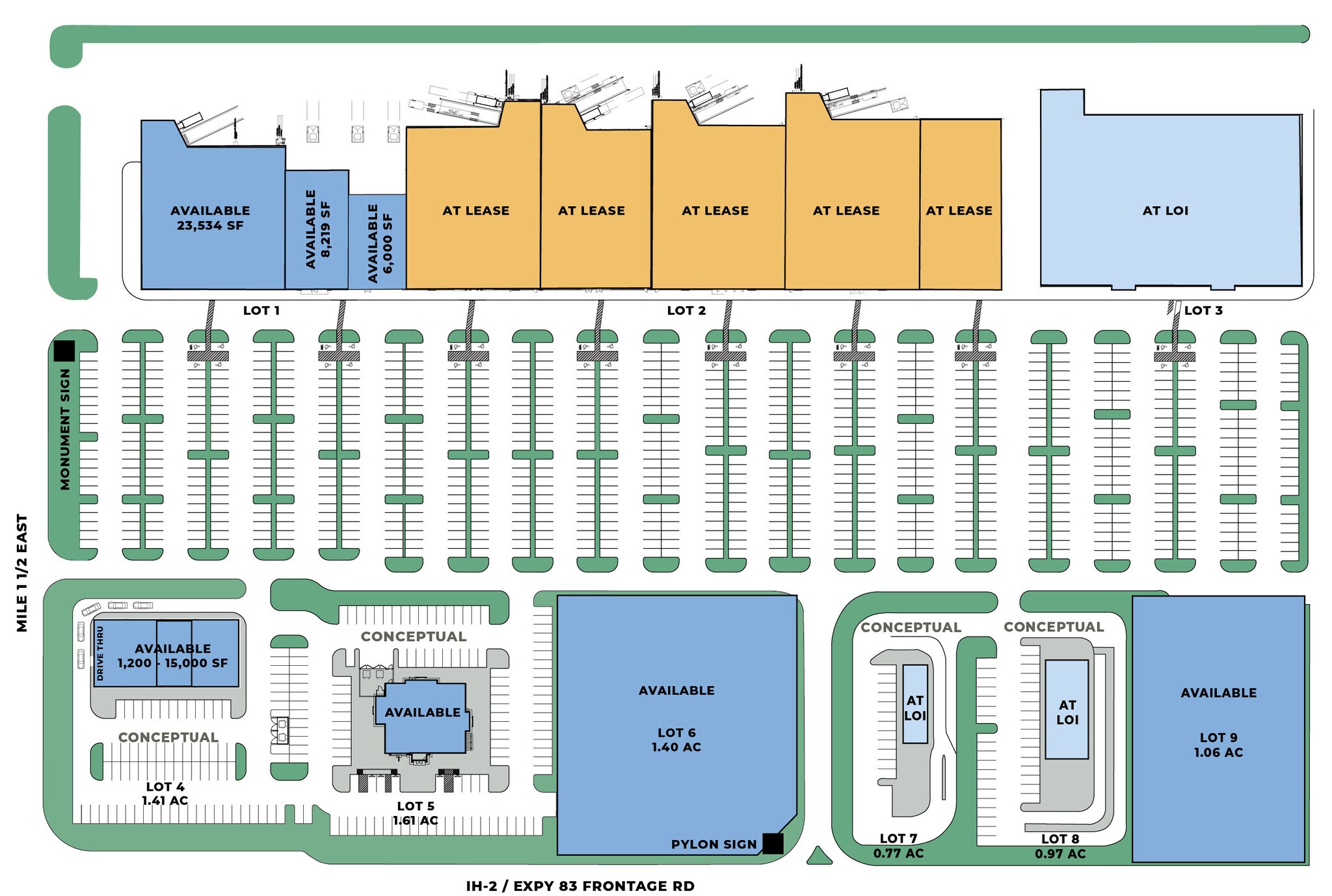 Expy 83 & Mile 1 1/2 East, Mercedes, TX for Rent
