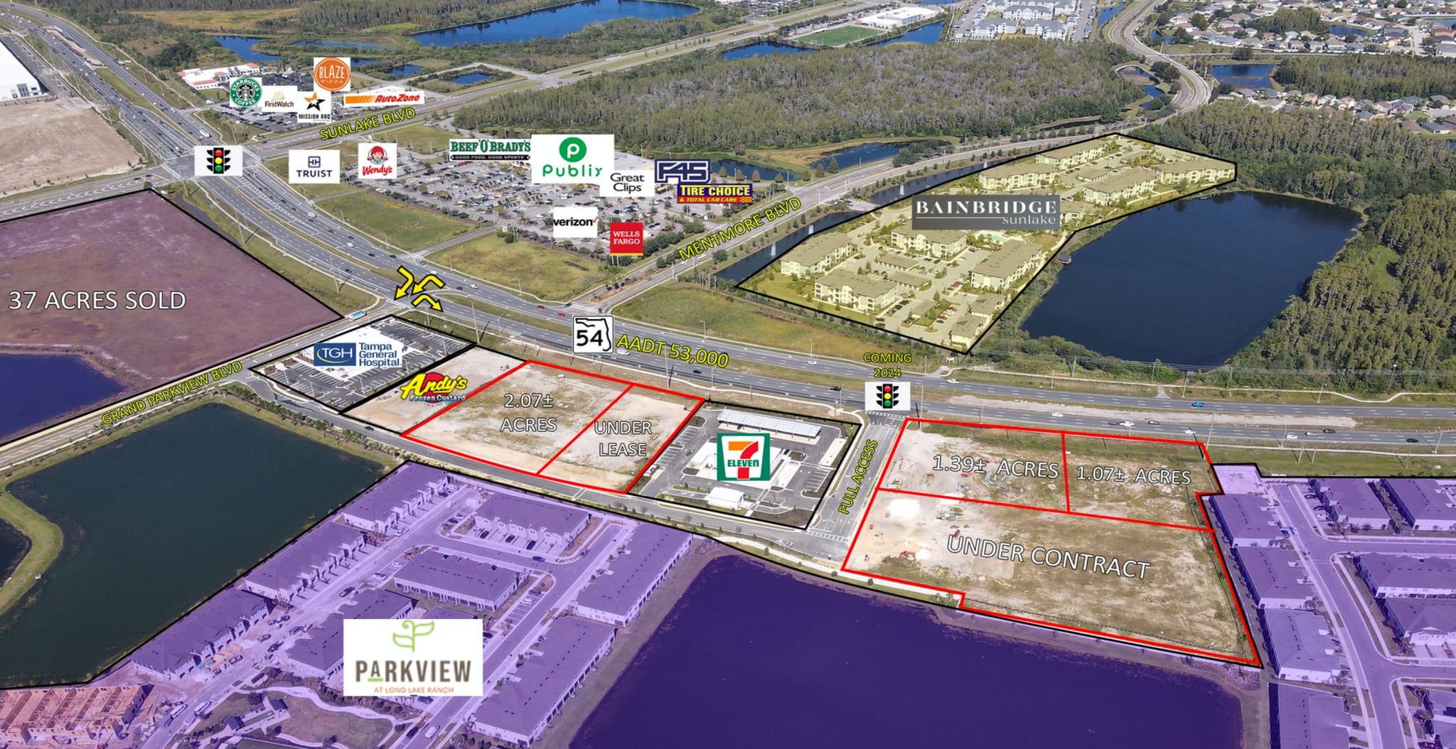 SR 54 & Sunlake Blvd, Lutz, FL for Rent