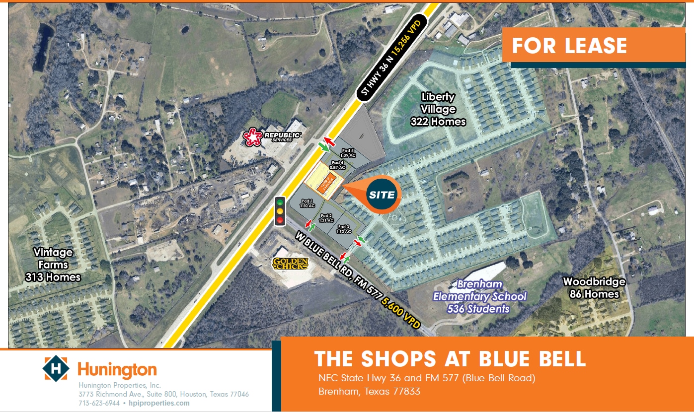 NEC State Hwy 36 and FM 577, Brenham, TX for Rent
