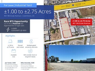 Livermore, CA Industrial Land - 461 McGraw Ave