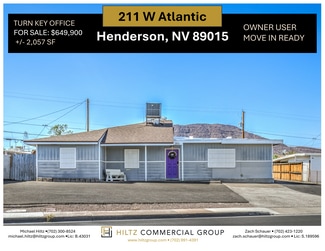 Henderson, NV Office - 211 W Atlantic Ave Henderson, NV Office - 211 W Atlantic Ave