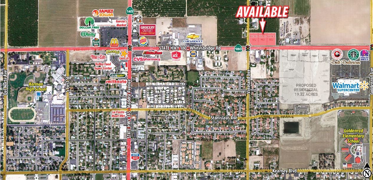 NEC W Whitesbridge Ave Kerman, CA 93630 Land Property for Sale on