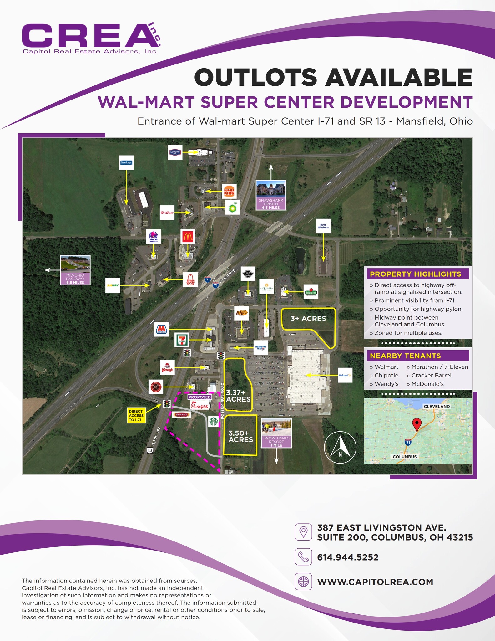 SR 13 & I-71, Mansfield, OH for Rent