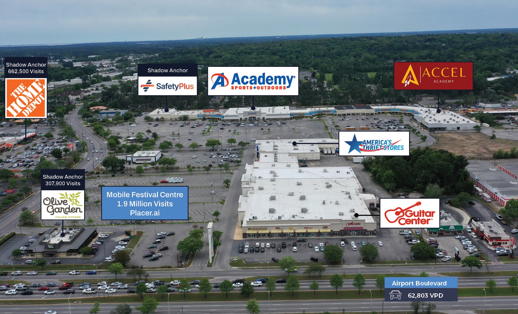 3725 Airport Blvd, Mobile, AL for Sale
