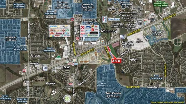 SEC of Exchange Pkwy & SH 121, Allen, TX for Sale