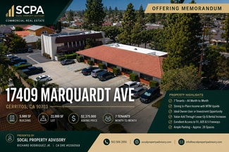 Cerritos, CA Office - 17409 Marquardt Ave Cerritos, CA Office - 17409 Marquardt Ave