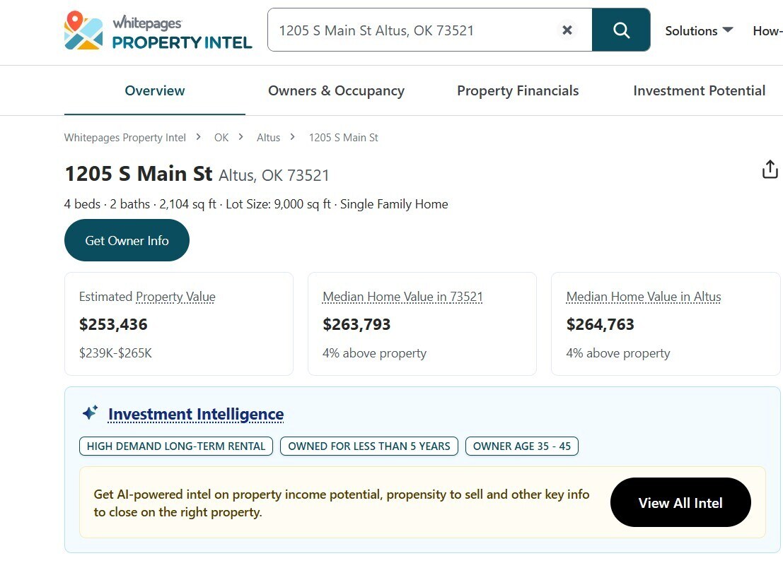 1205 S Main St, Altus, OK for Sale