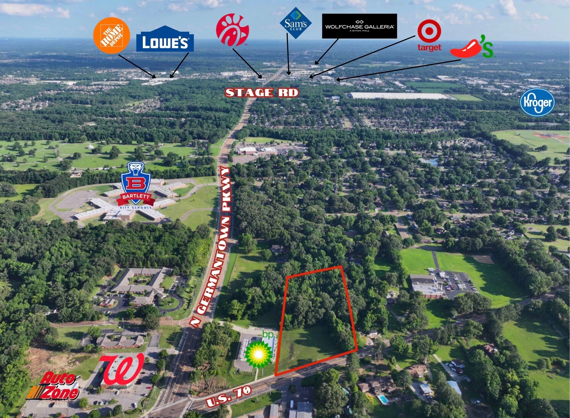 0 Us-70 Hwy, Bartlett, TN for Sale