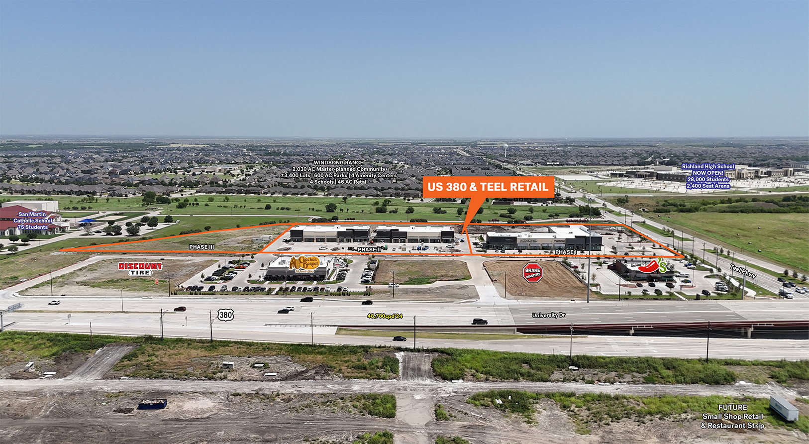 NWC US 380 & Teel Parkway, Prosper, TX for Rent