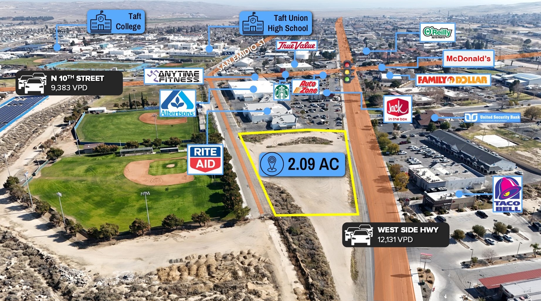 Kern St, Taft, CA for Sale