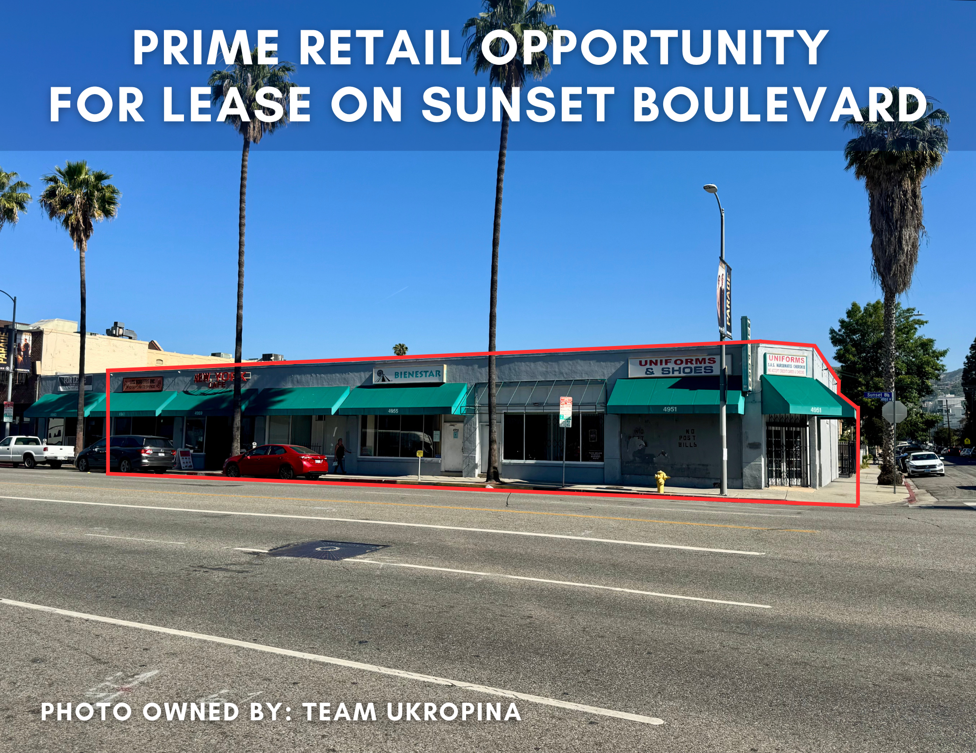4951-4963 W Sunset Blvd, Los Angeles, CA for Rent