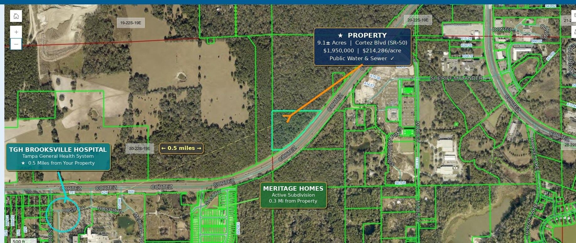 Cortez Blvd @ Near Mobley Road, Brooksville, FL for Sale