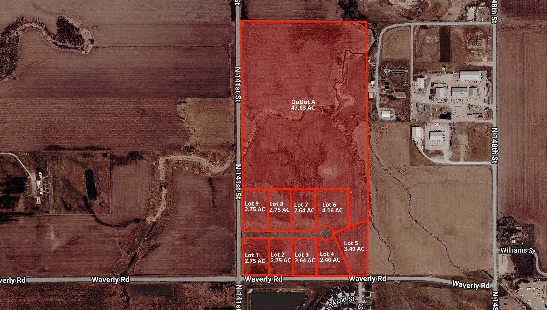 North 141st Street & Waverly Road, Waverly, NE for Sale