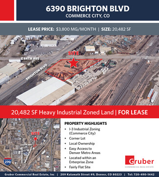 Commerce City, CO Industrial Land - 6390 Brighton blvd