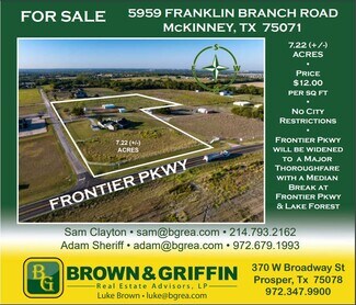 McKinney, TX Commercial Land - 5959 Franklin Branch Rd