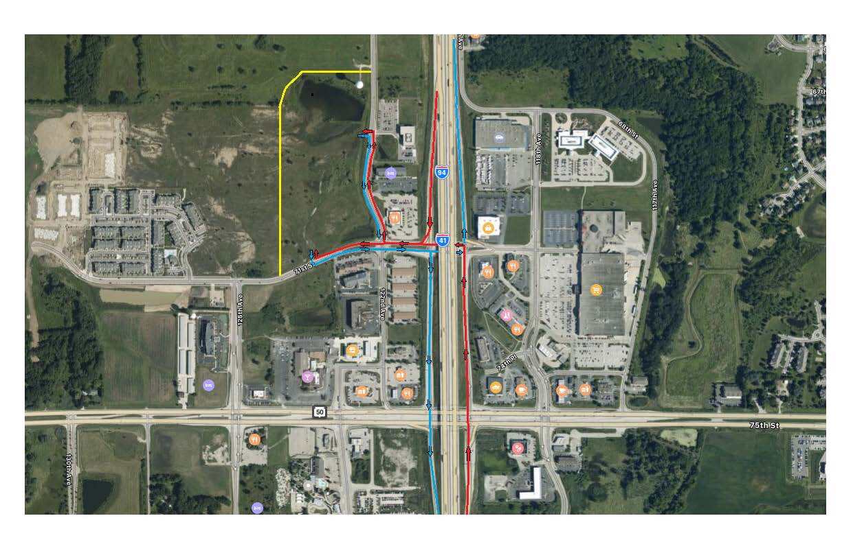 71st Street and Interstate 94 Hwy @ 125th, Kenosha, WI for Sale