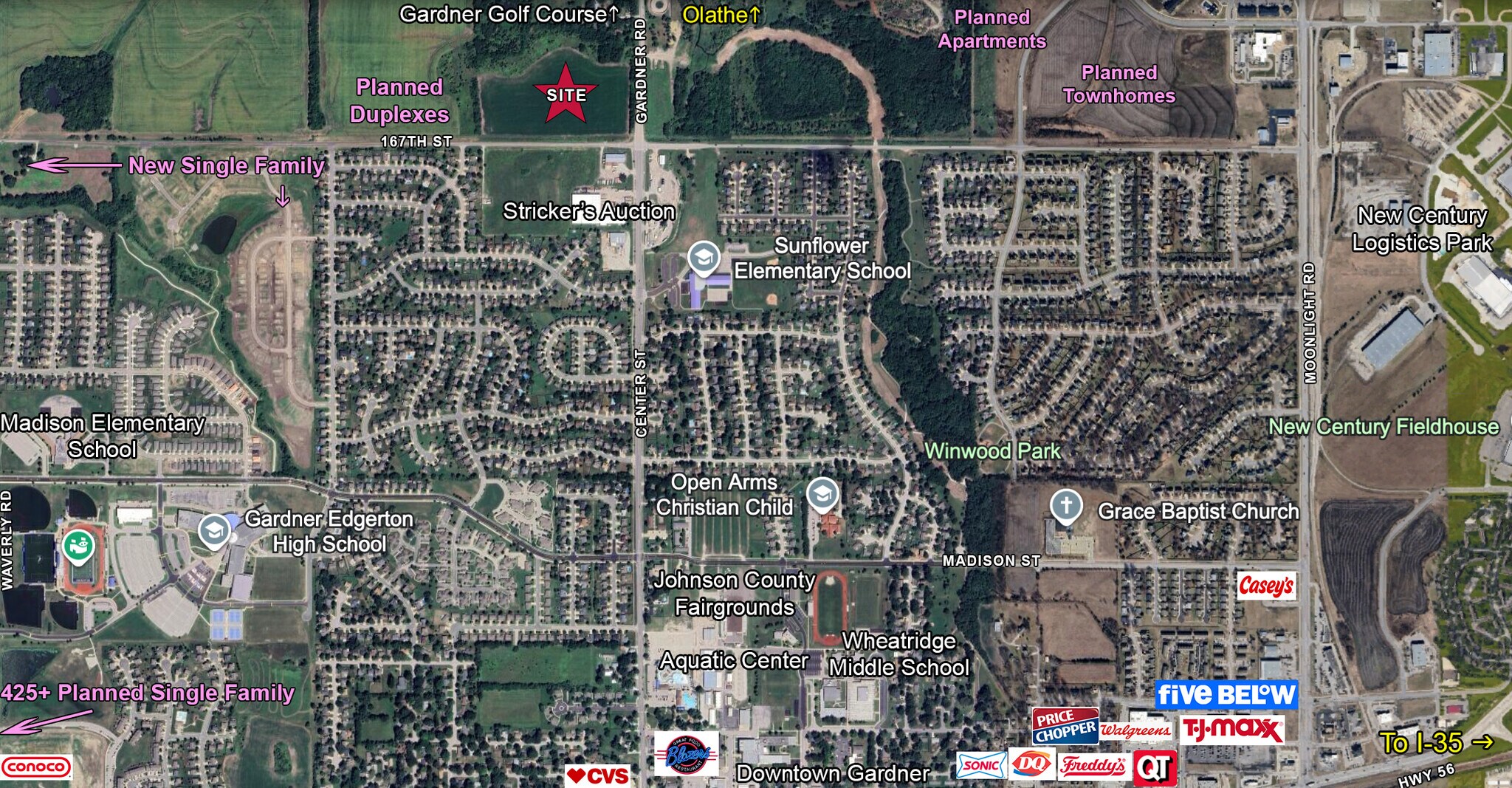167th St & Gardner Rd, Gardner, KS for Sale
