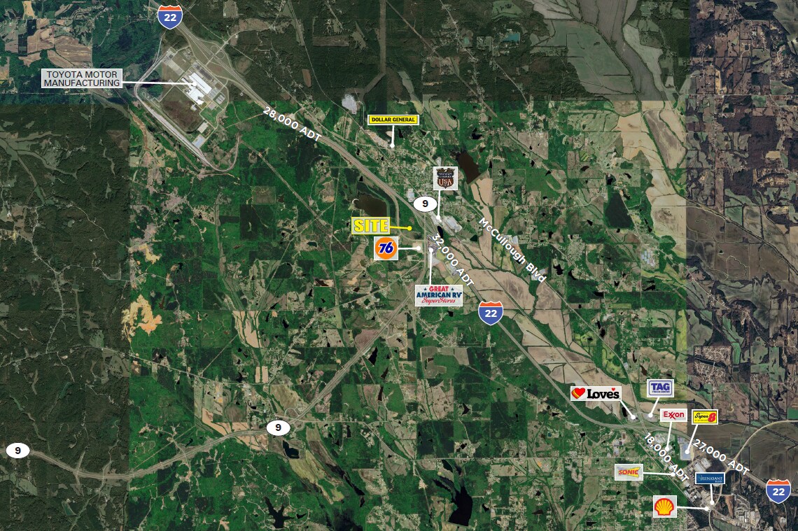 I-22 & SR 9, Belden, MS for Rent
