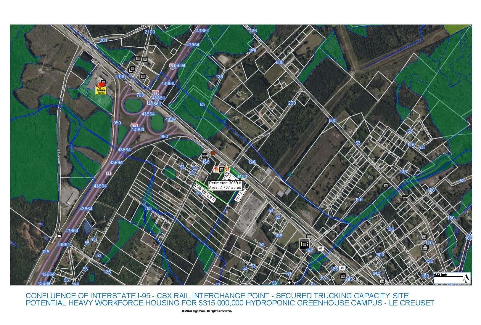 Intermodal Interchange Site - I-95 & CSX Rail Centric by 1 Minute - Workforce Housing, Yemassee, SC for Sale