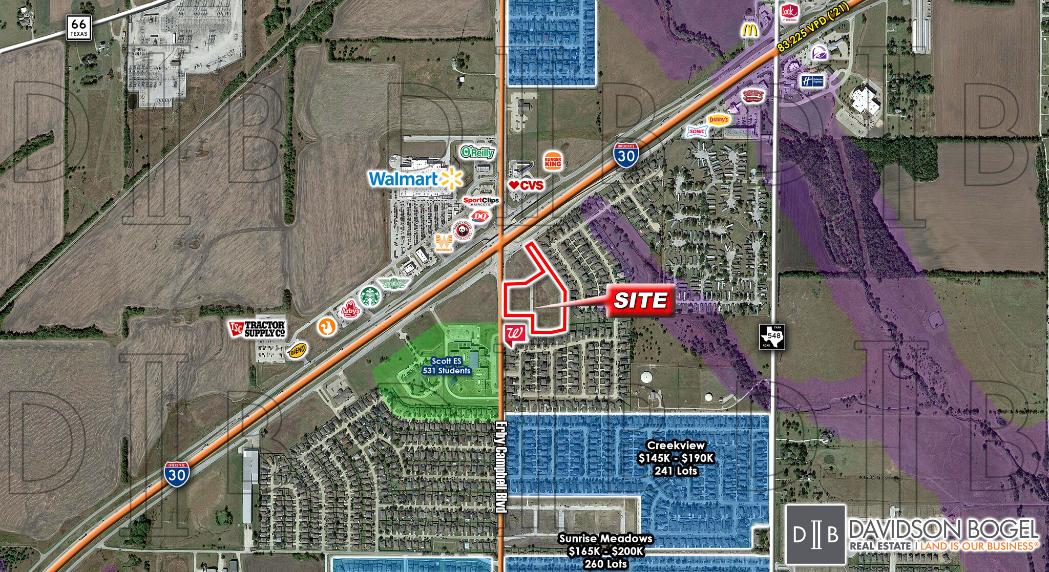 SEC I-30 & Erby Campbell Blvd, Royse City, TX for Sale