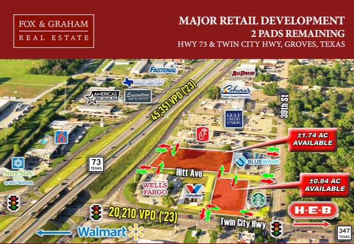 Highway 73 @ Twin City Highway, Groves, TX for Rent