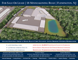 Flemington, NJ Industrial Land - 18 Minneakoning Rd