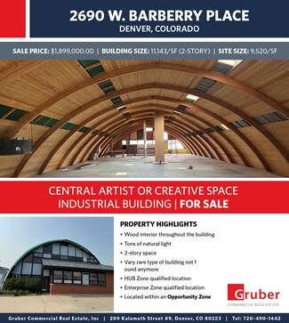 Denver, CO Warehouse - 2690 W Barberry Pl Denver, CO Warehouse - 2690 W Barberry Pl