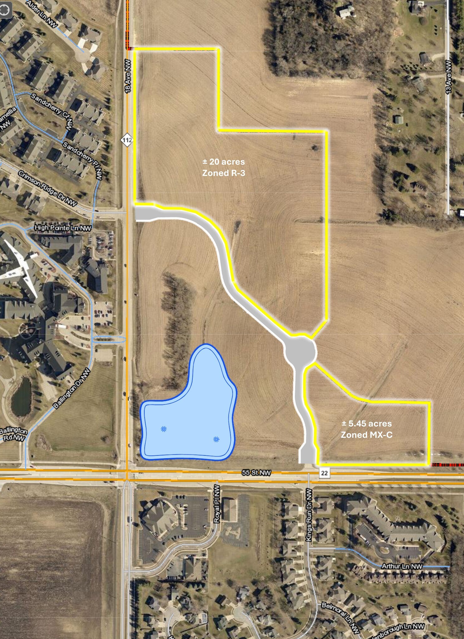 55th St NW @ 18th Ave NW, Rochester, MN for Sale