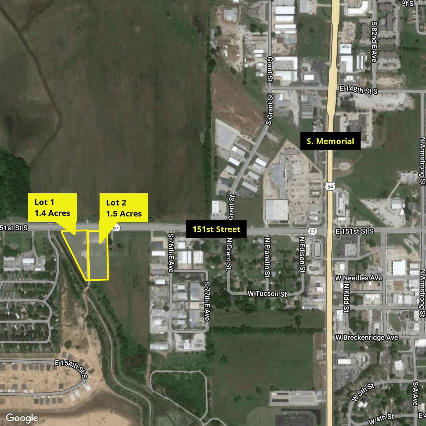 151st St @ Memorial Drive, Bixby, OK for Sale