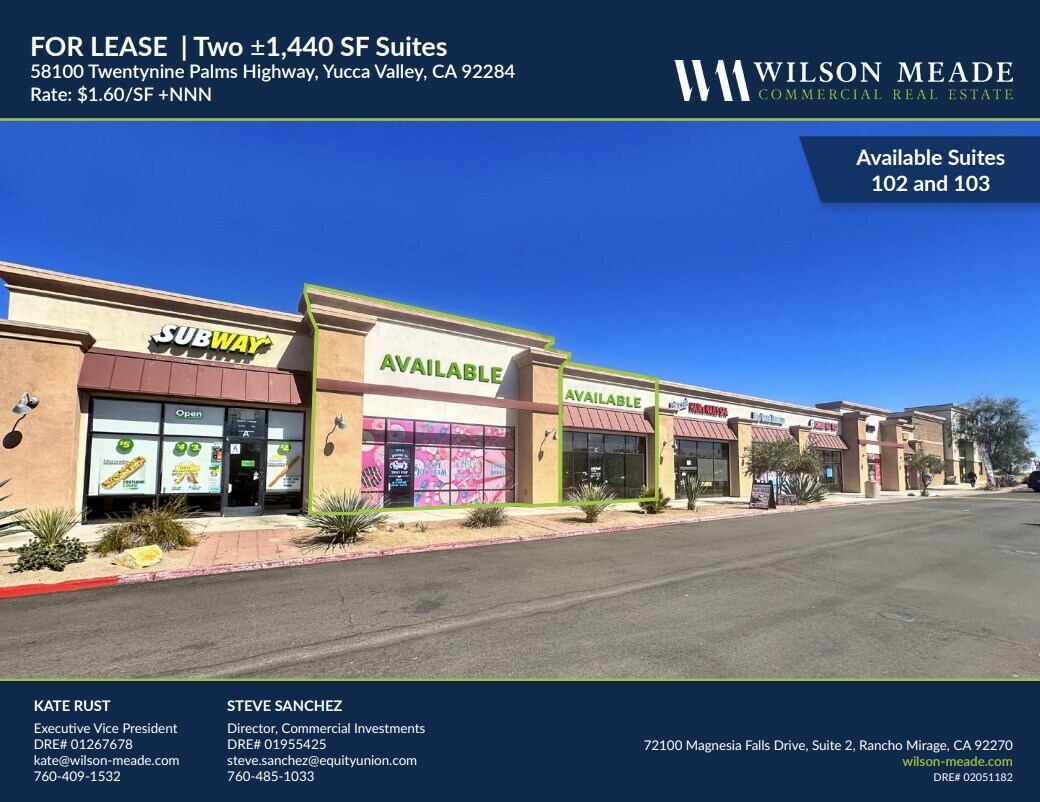 57930-58132 29 Palms Hwy, Yucca Valley, CA for Rent
