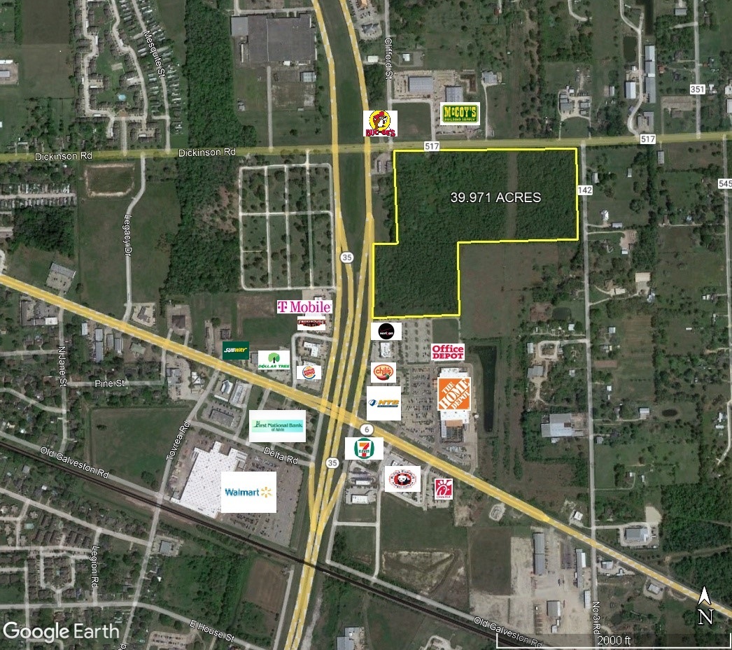 Southeast Corner of Highway 35 Bypass & F.M. 517, Alvin, TX for Sale