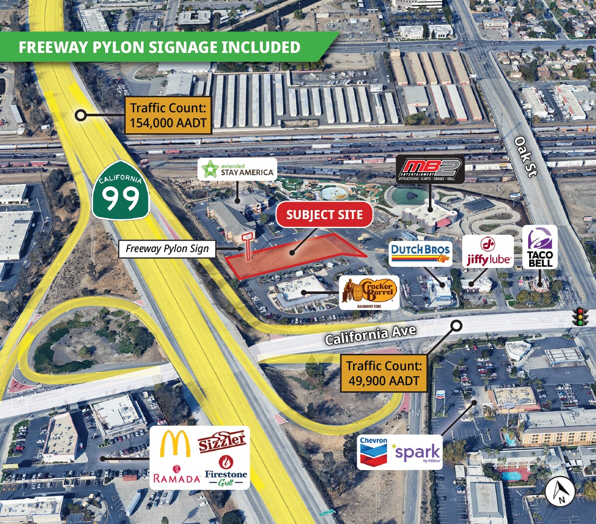 California Ave @ CALI 99, Bakersfield, CA for Rent