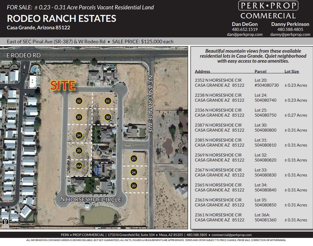 SEC Pinal Ave & Rodeo Rd, Casa Grande, AZ for Sale