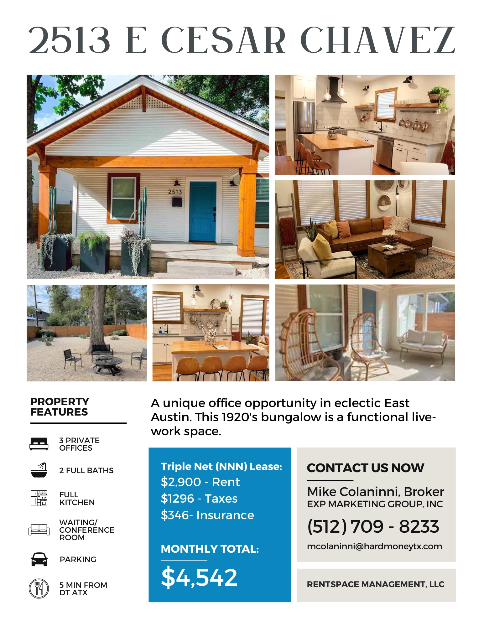 2513 E Cesar Chavez St, Austin, TX for Rent