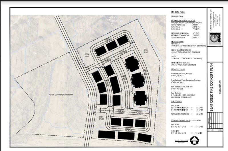 Bear Creek Pk @ Patterson Dr, Columbia, TN for Sale