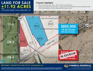 Maricopa, AZ Commercial Land - NEC of Hwy 84 and 347 Maricopa, AZ Commercial Land - NEC of Hwy 84 and 347