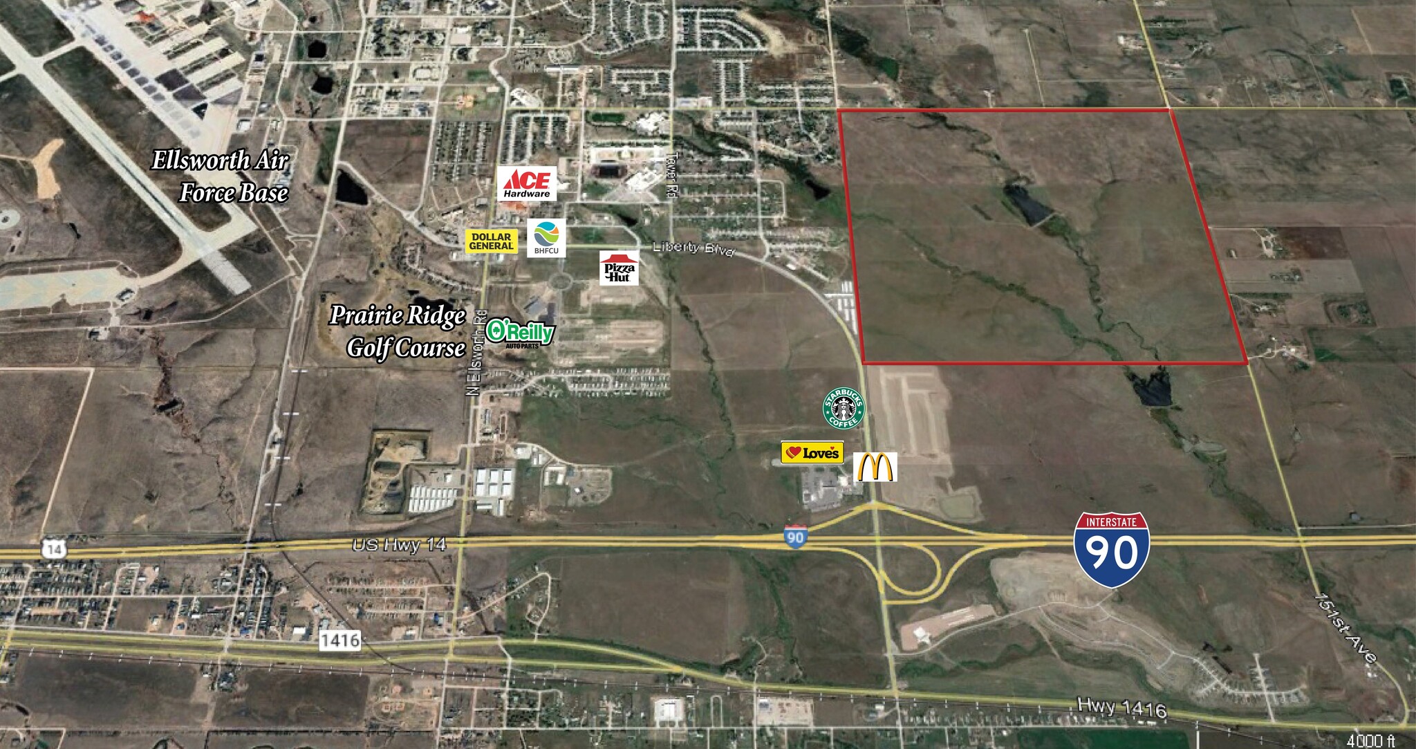 Prime Development Land - Next to Ellsworth AFB, Box Elder, SD for Sale