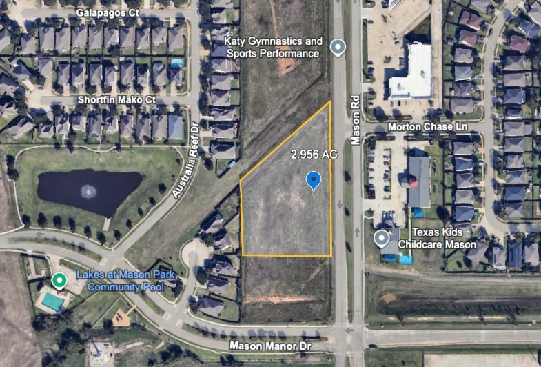 Mason Rd @ Mason Manor Dr, Katy, TX for Sale