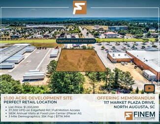 North Augusta, SC Commercial Land - 117 Market Plaza Dr
