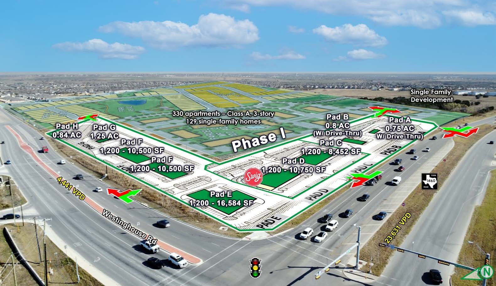 SE Corner Westinghouse Road and FM 1460, Round Rock, TX for Sale