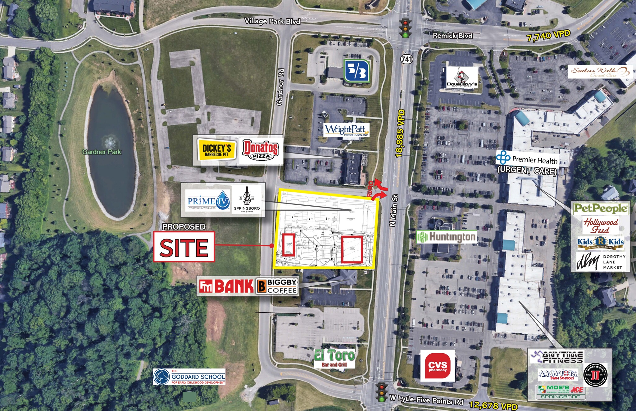 Gardner Rd & SR 741, Springboro, OH for Rent