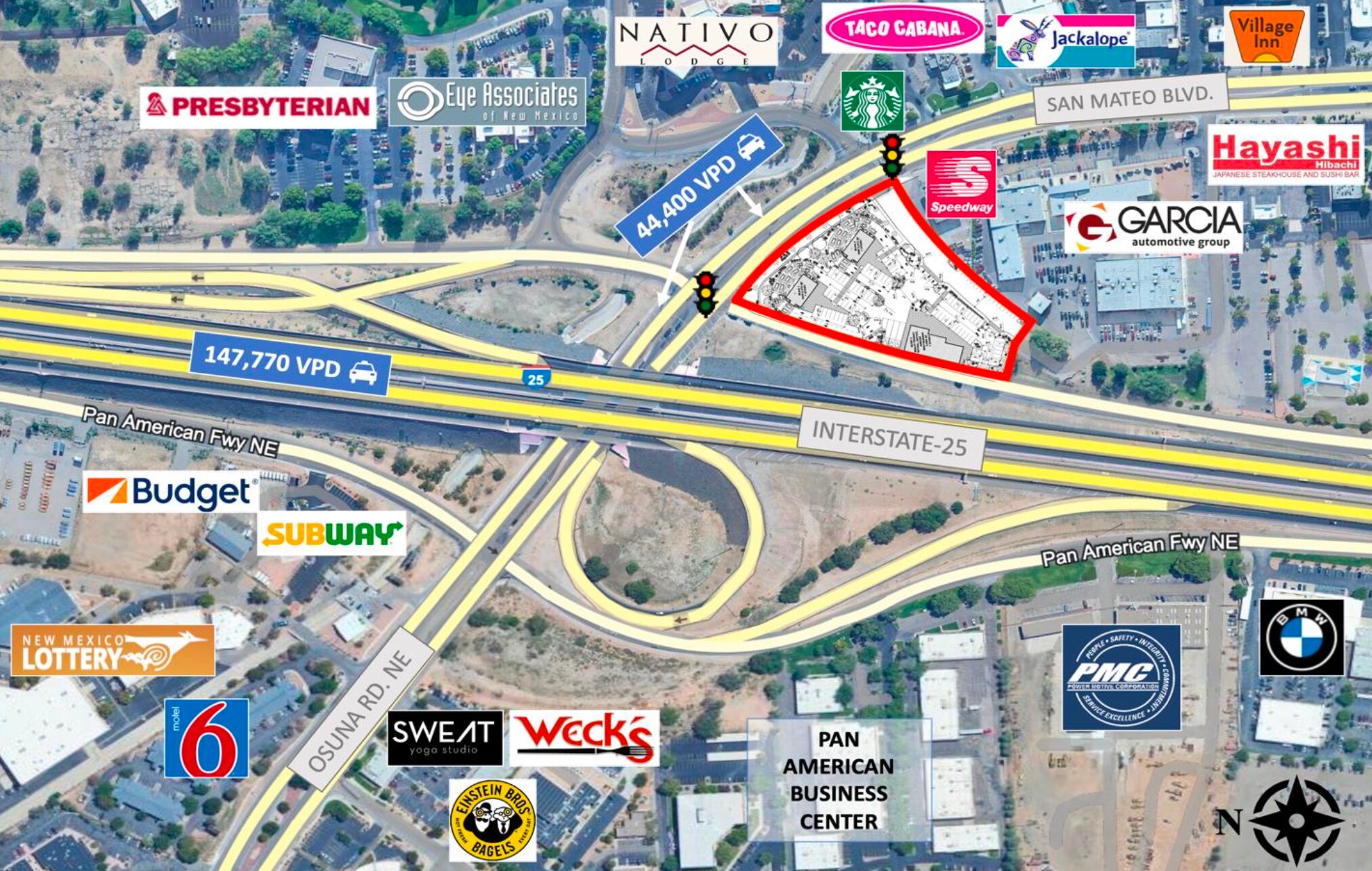 SEC San Mateo & I-25 Blvd, Albuquerque, NM for Rent