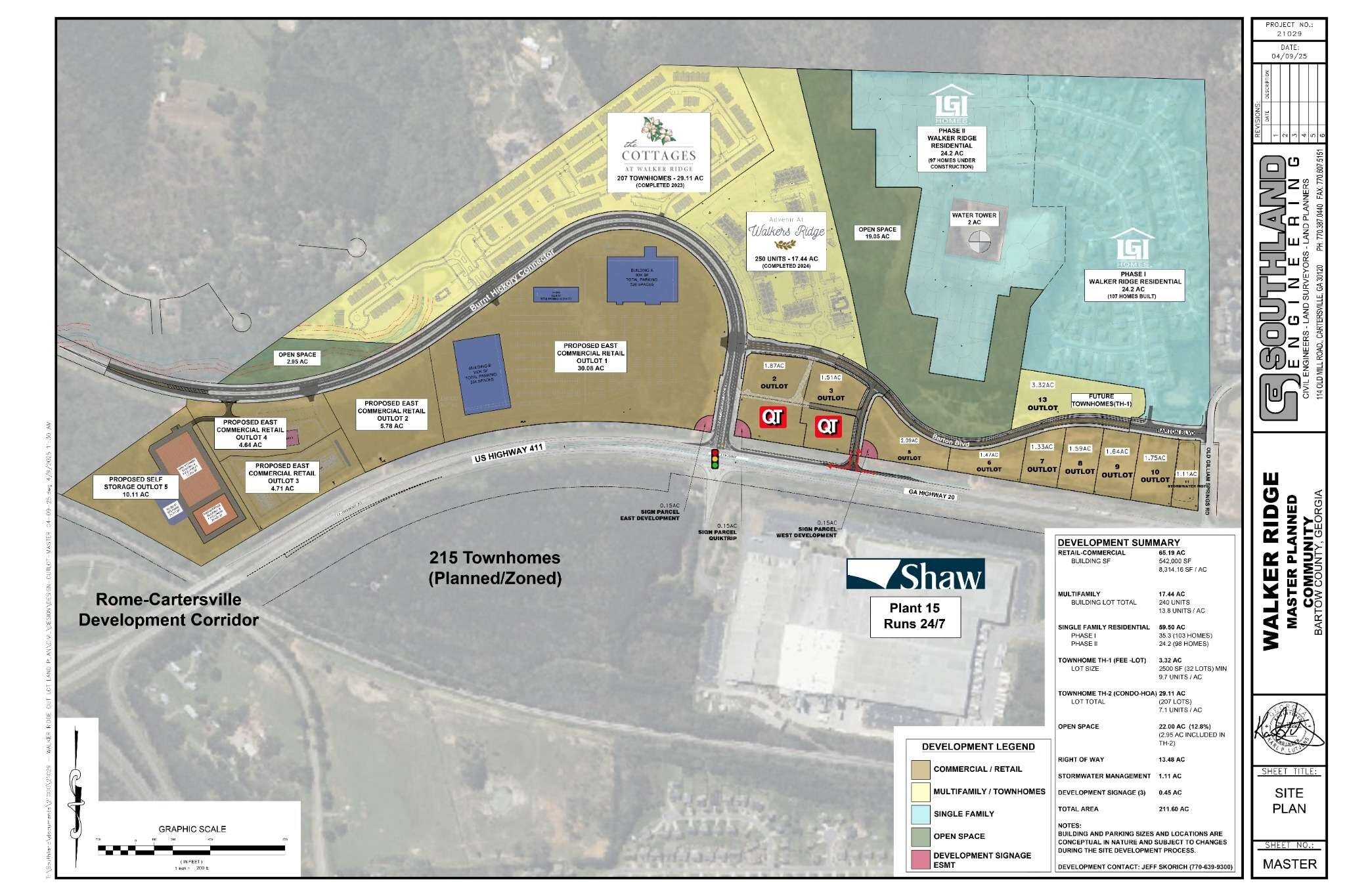 Intersection of 411 & Burnt Hickory Connector, Cartersville, GA for Sale