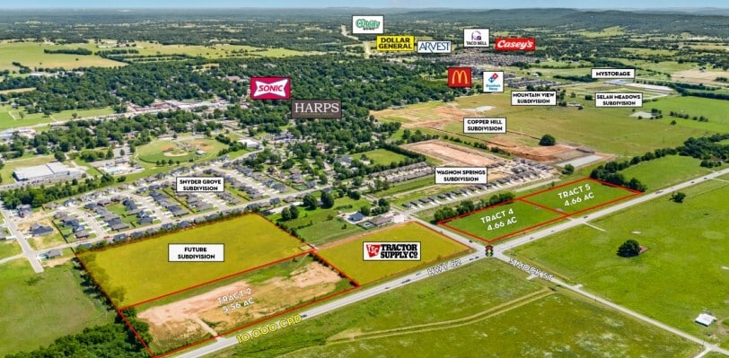 Tracts 2-5 Hwy, Prairie Grove, AR for Sale