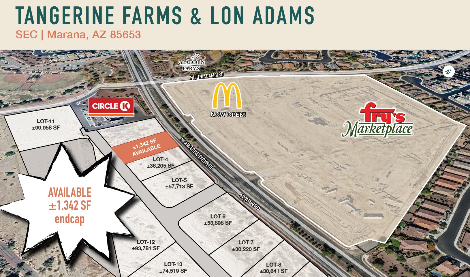 SE Tangerine & Lon Adams Rd, Marana, AZ for Rent