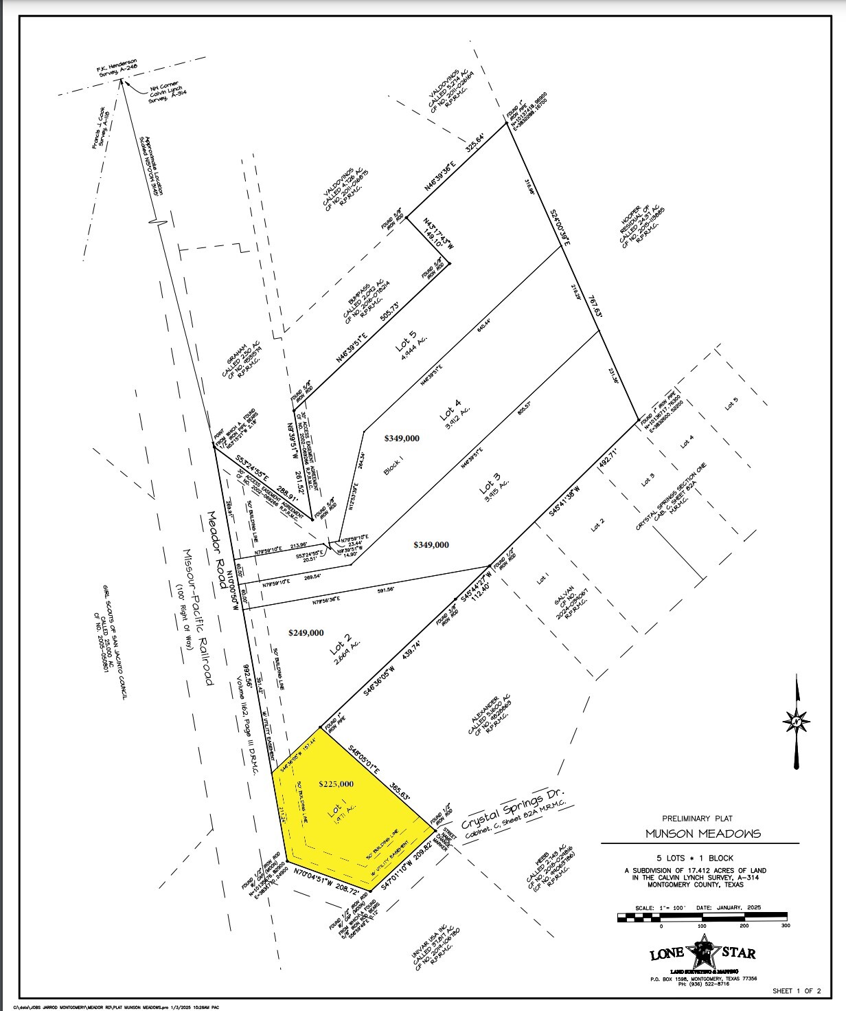 1.9 Acres Meador Road, Conroe, TX for Sale