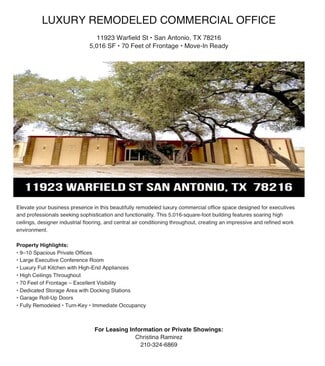 San Antonio, TX Industrial - 11923 Warfield St