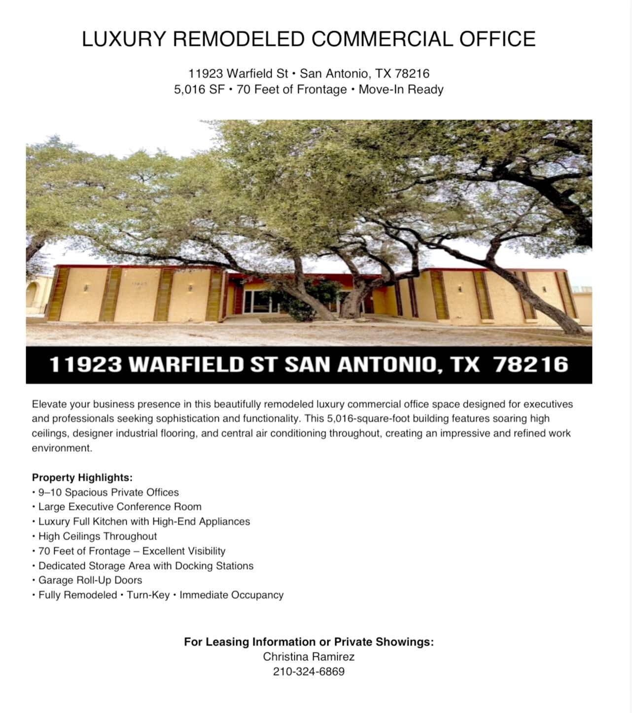 11923 Warfield St, San Antonio, TX for Rent
